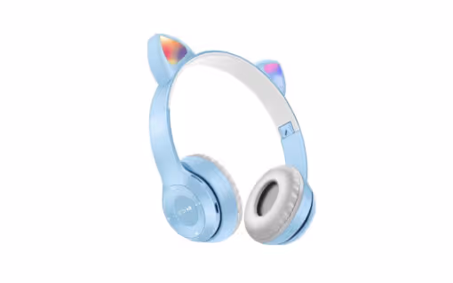 AURICULAR VINCHA BLUETOOTH CAT47M CON OREJITAS AZUL